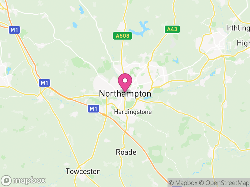 Map of West Northamptonshire, England