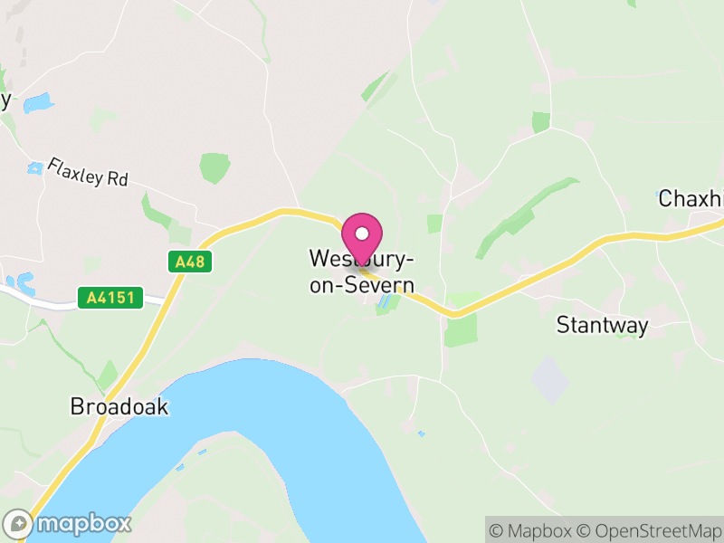 Map of Westbury-on-Severn, Forest of Dean