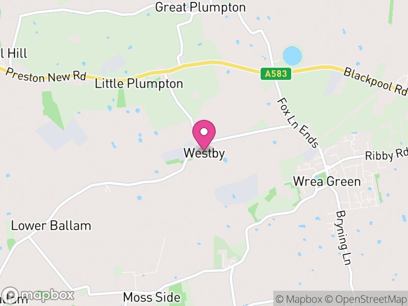 Map of Westby-with-Plumptons, Fylde