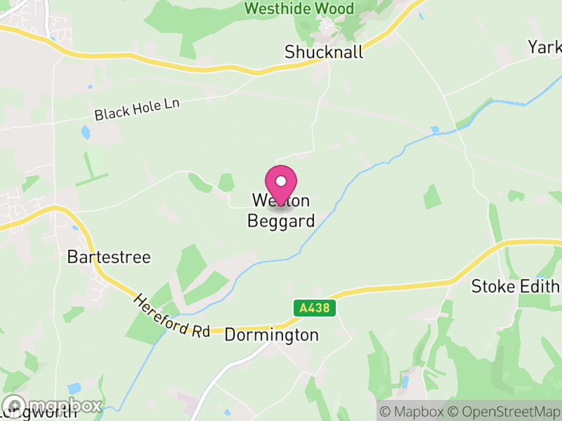 Map of Weston Beggard, Herefordshire