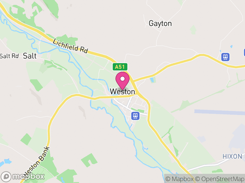 Map of Weston, Stafford