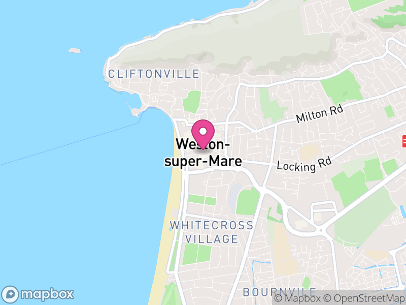 Map of Weston-super-Mare, North Somerset