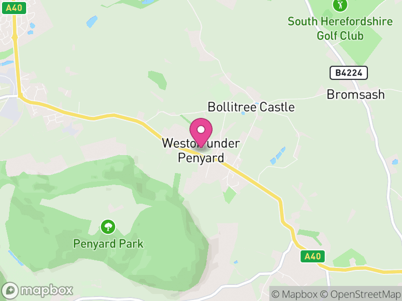 Map of Weston under Penyard, Herefordshire