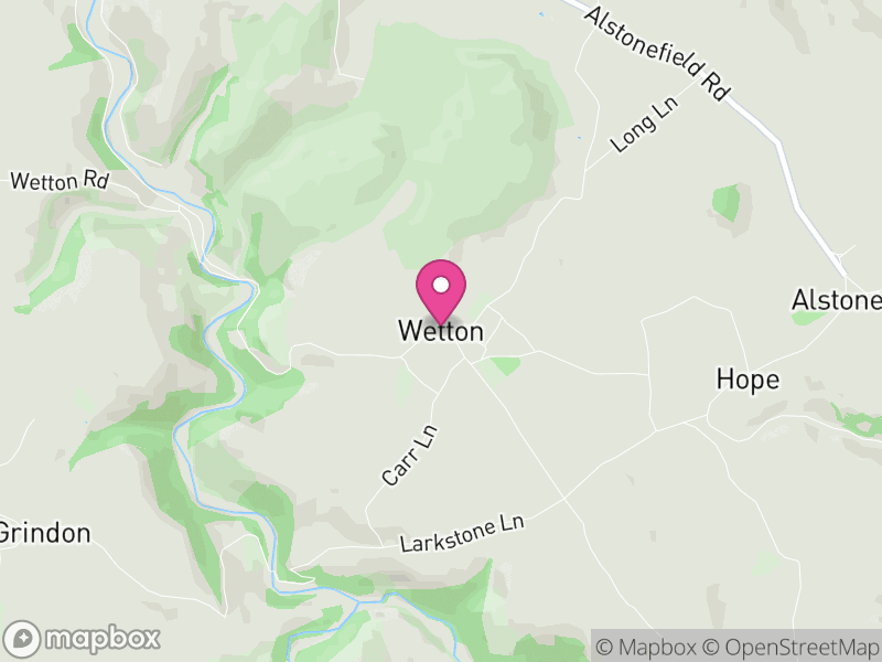 Map of Wetton, Staffordshire Moorlands