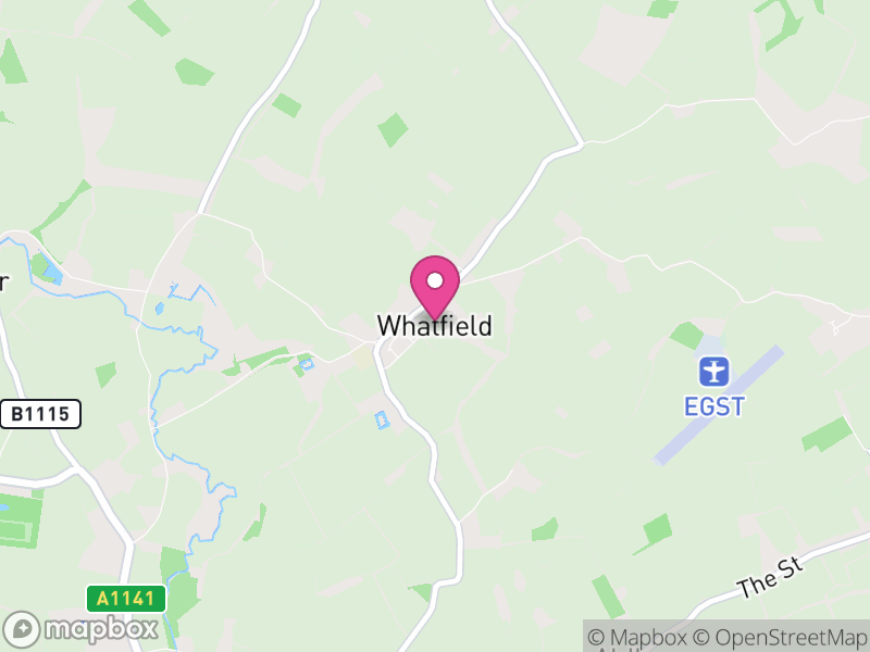 Map of Whatfield, Babergh