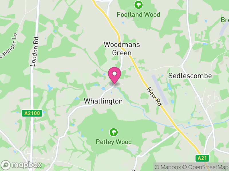 Map of Whatlington, Rother