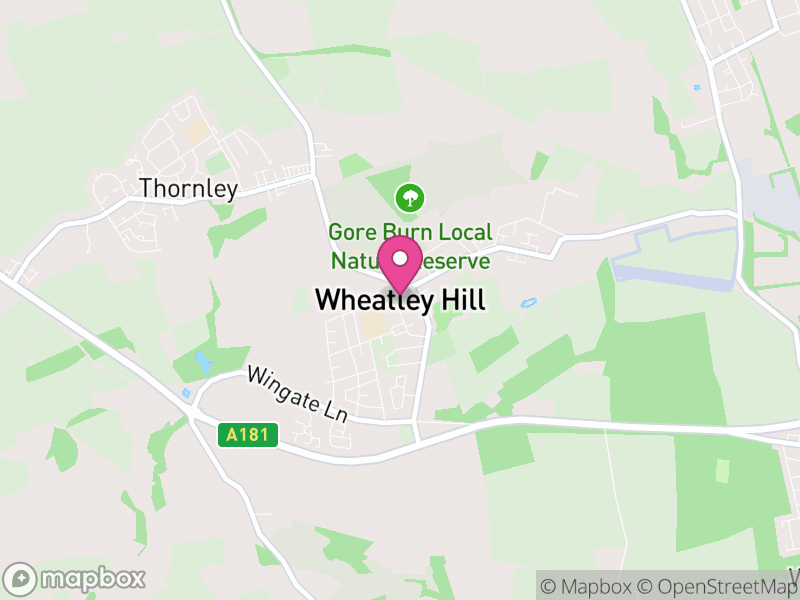 Map of Wheatley Hill, County Durham