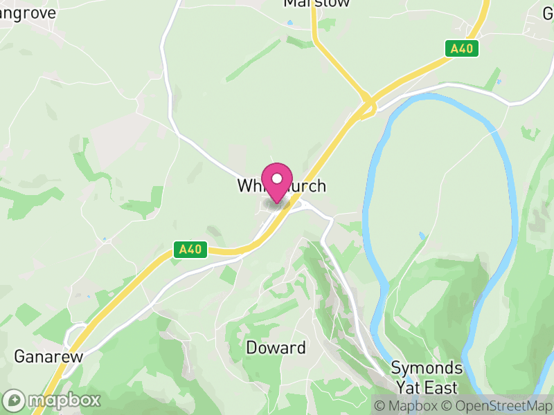 Map of Whitchurch, Herefordshire