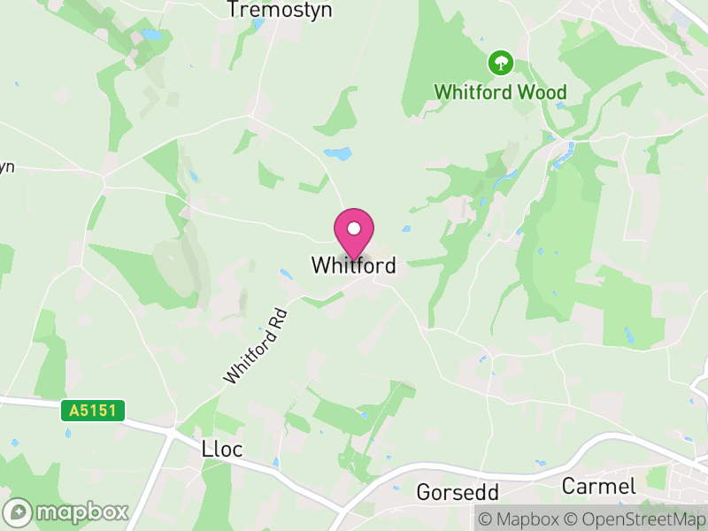 Map of Whitford, Flintshire