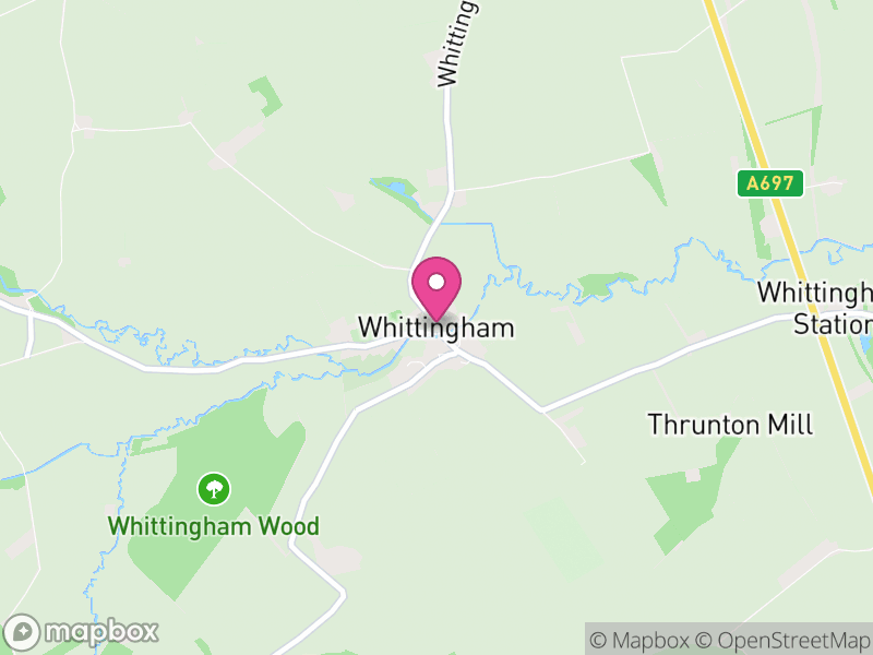 Map of Whittingham, Northumberland