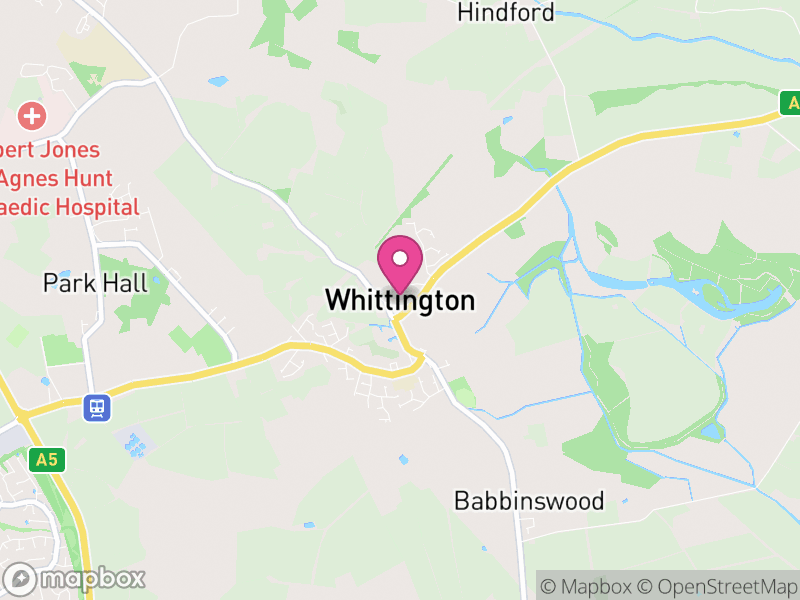 Map of Whittington, England