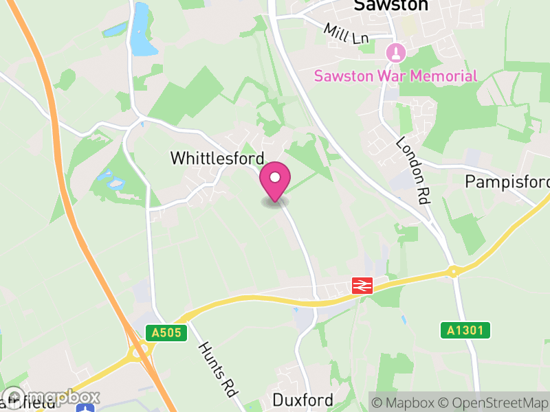 Map of Whittlesford, South Cambridgeshire