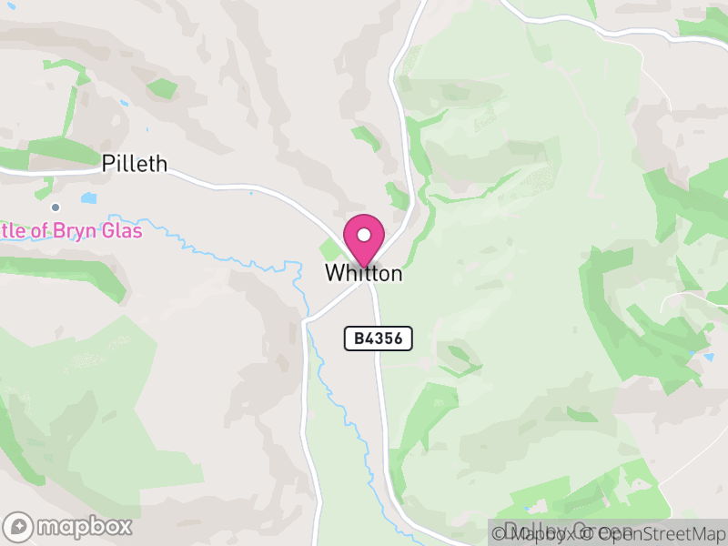 Map of Whitton, Powys