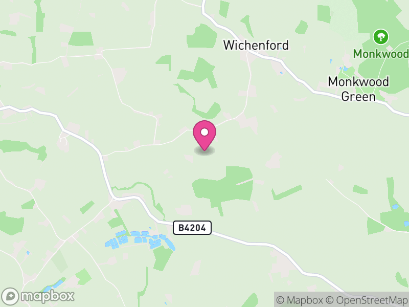 Map of Wichenford, Malvern Hills