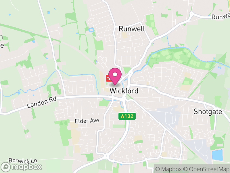 Map of Wickford, Basildon