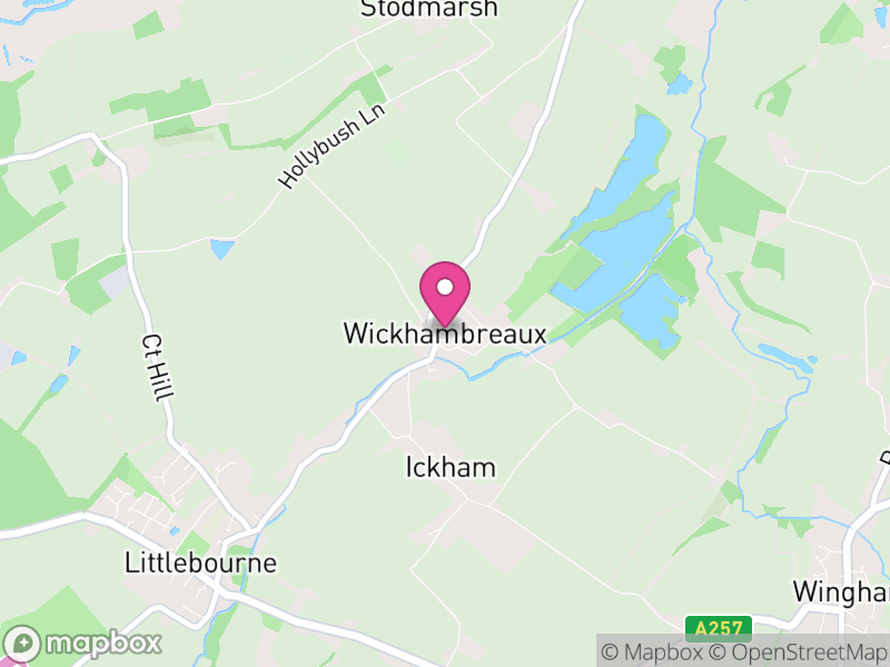 Map of Wickhambreaux, Canterbury