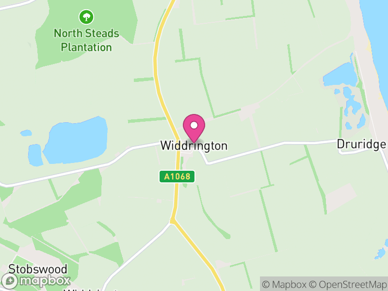 Map of Widdrington Village, Northumberland