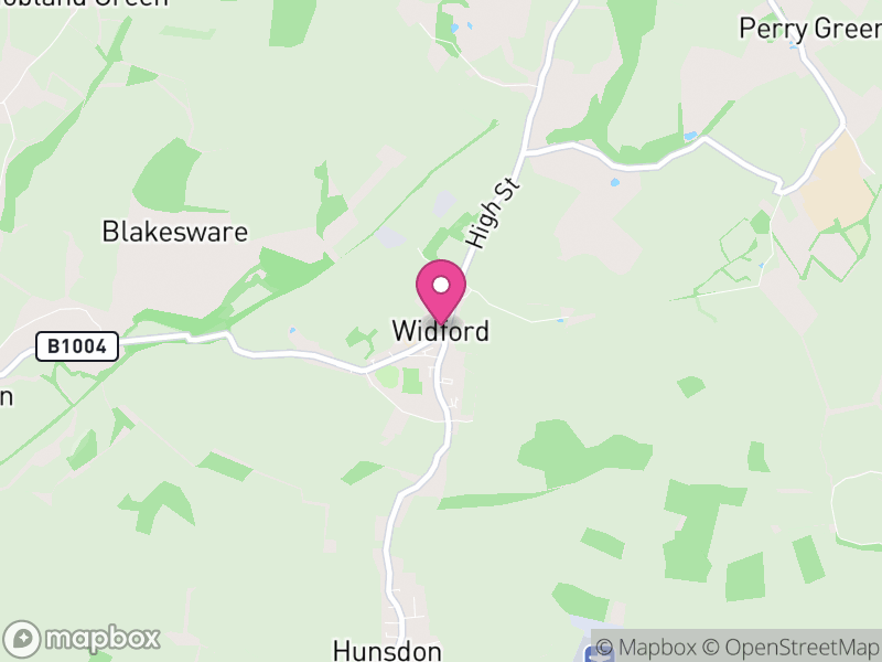 Map of Widford, East Hertfordshire