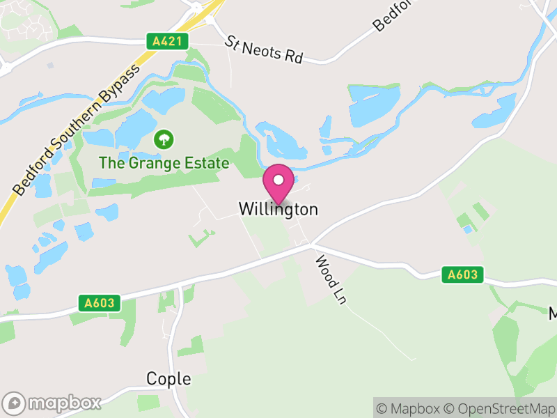 Map of Willington, Bedford