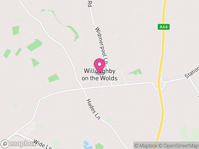Map of Willoughby on the Wolds, Rushcliffe