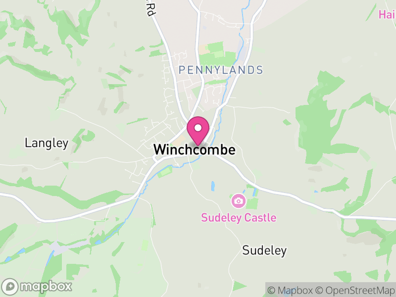 Map of Winchcombe, Tewkesbury