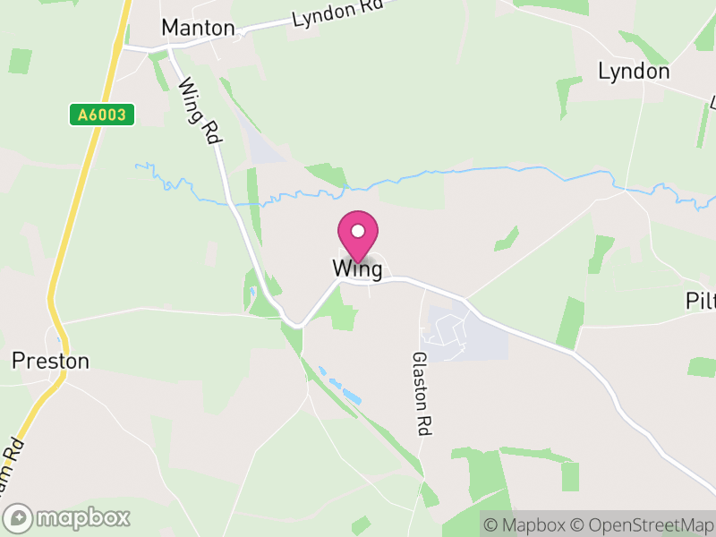 Map of Wing, Rutland
