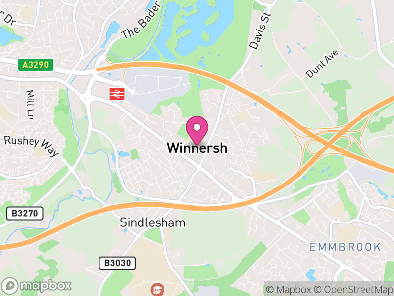 Map of Winnersh, Wokingham