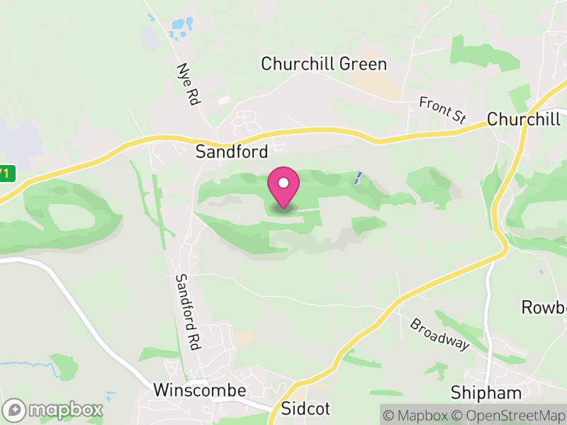 Map of Winscombe and Sandford, North Somerset