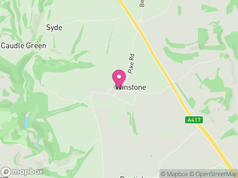 Map of Winstone, Cotswold