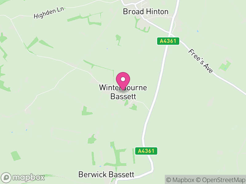 Map of Winterbourne Bassett, Wiltshire