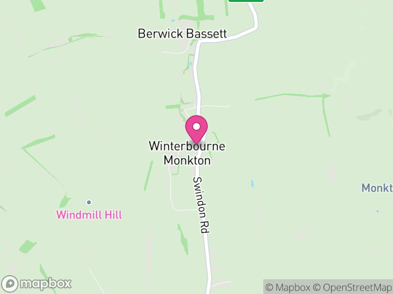 Map of Winterbourne Monkton, Wiltshire