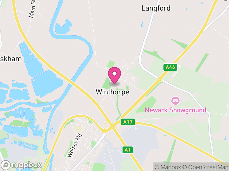 Map of Winthorpe, Newark and Sherwood