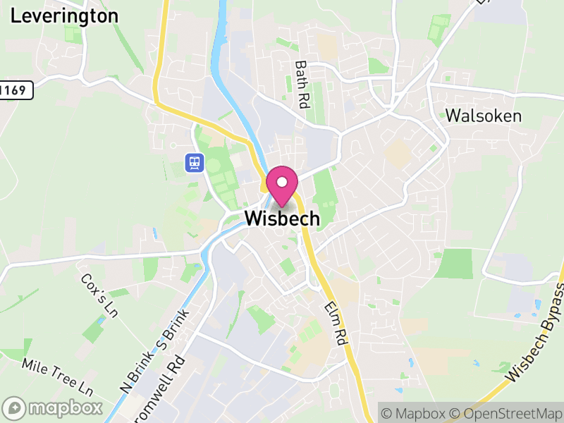 Map of Wisbech, Fenland