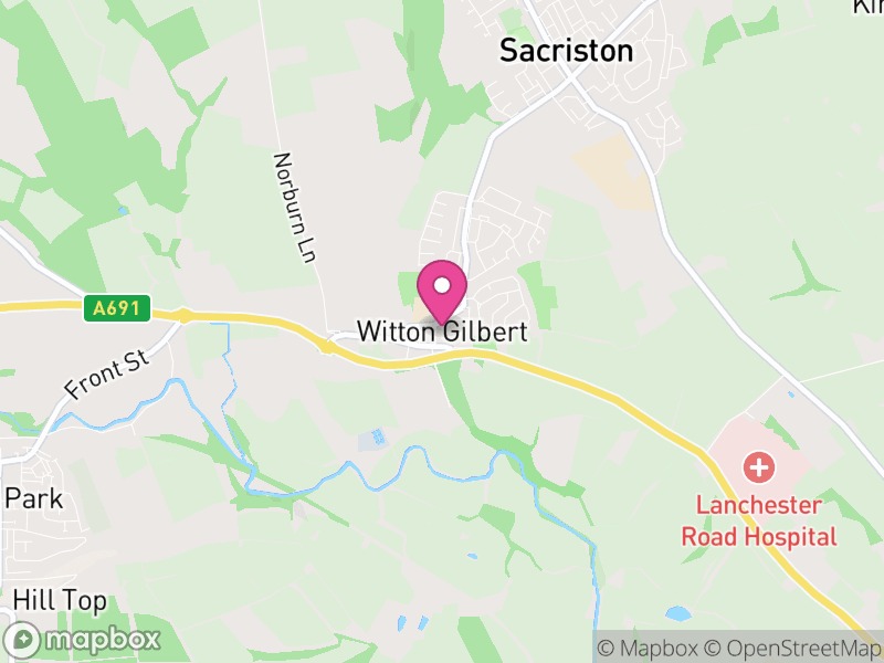 Map of Witton Gilbert, County Durham