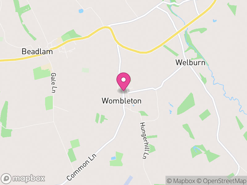 Map of Wombleton, North Yorkshire