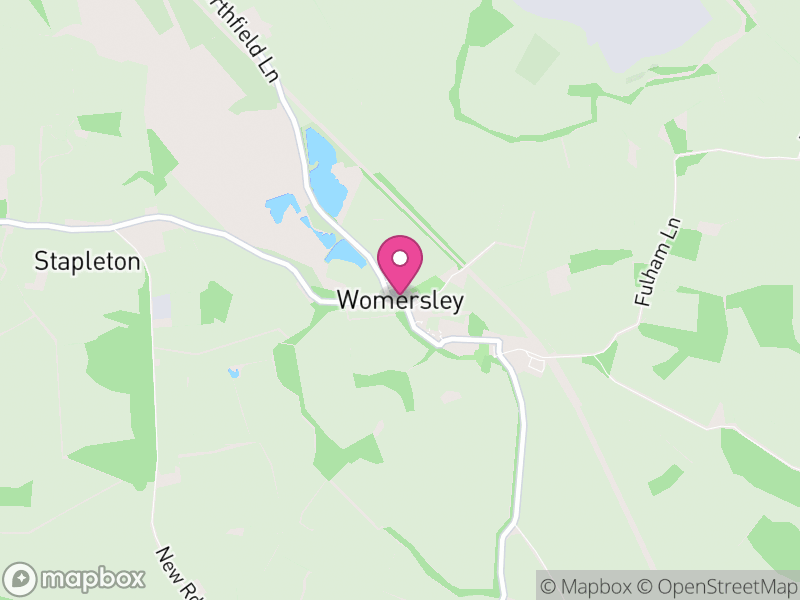 Map of Womersley, North Yorkshire