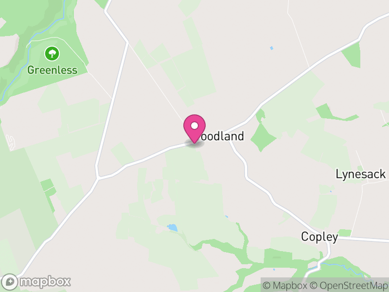 Map of Woodland, County Durham