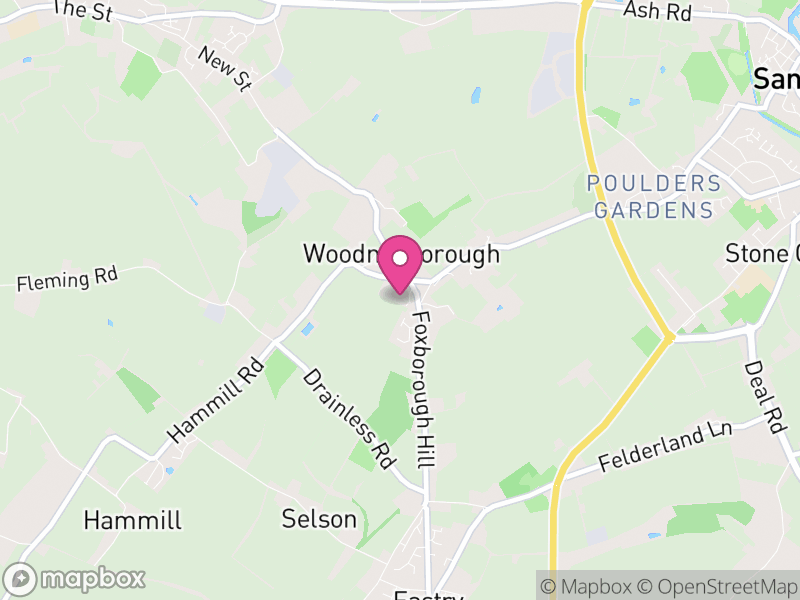 Map of Woodnesborough, Dover