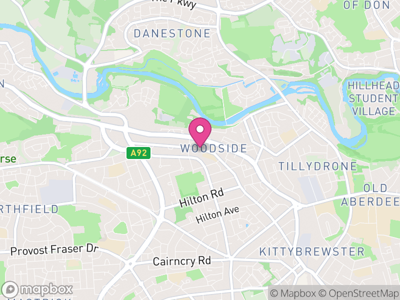 Map of Woodside and Hilton, Aberdeen