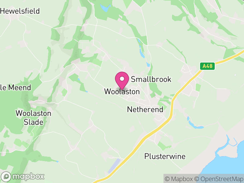 Map of Woolaston, Forest of Dean