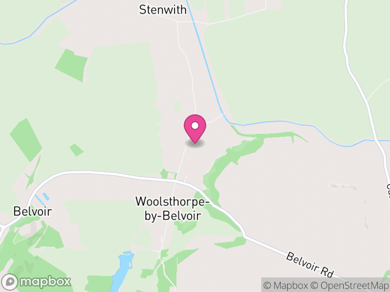 Map of Woolsthorpe By Belvoir, South Kesteven