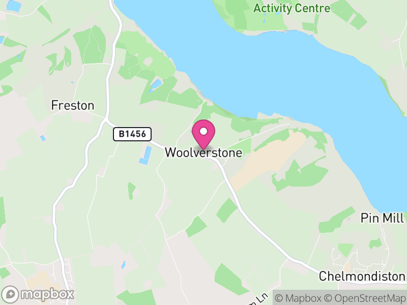 Map of Woolverstone, Babergh