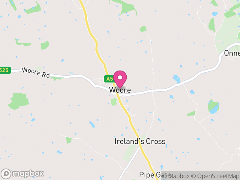 Map of Woore, England