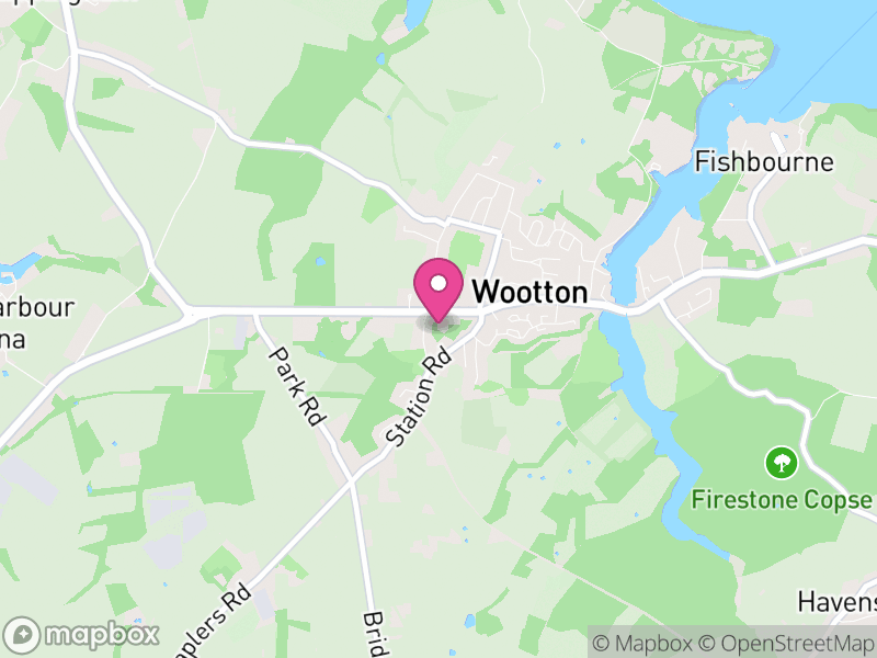Map of Wootton Bridge, Isle of Wight