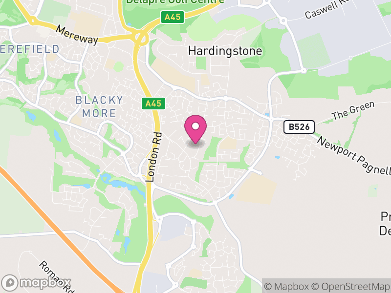 Map of Wootton, West Northamptonshire