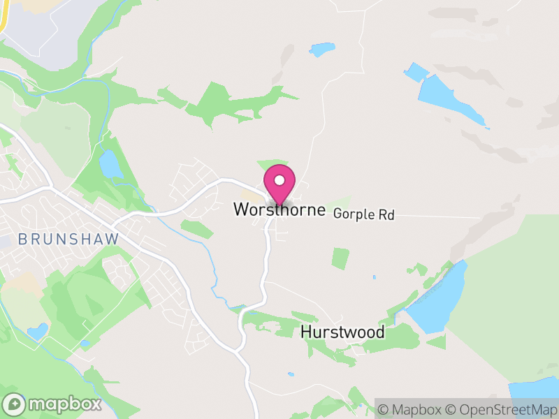 Map of Worsthorne-with-Hurstwood, Burnley