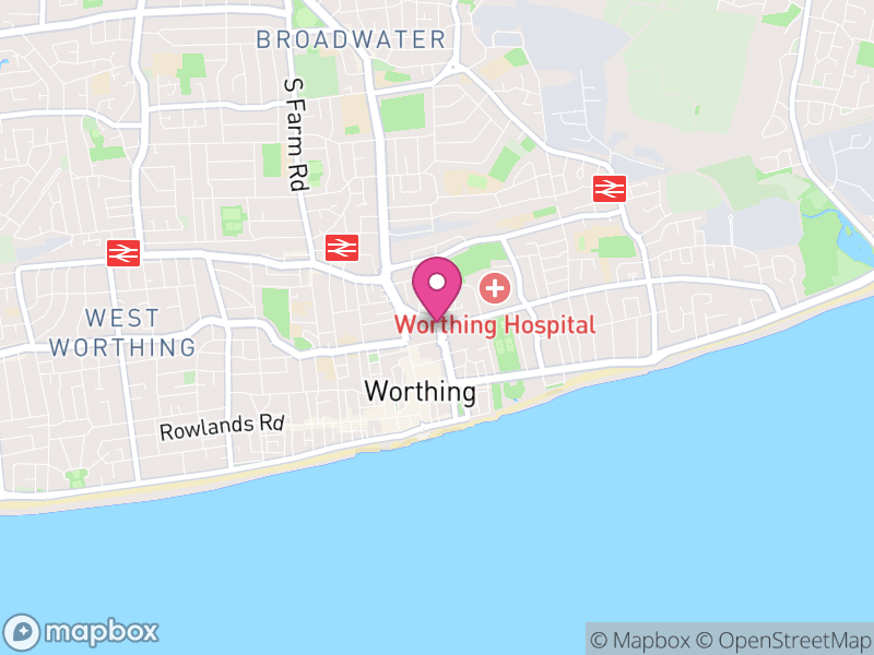 Map of Worthing, West Sussex