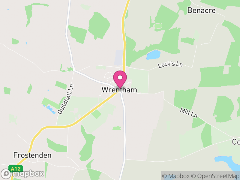 Map of Wrentham, East Suffolk
