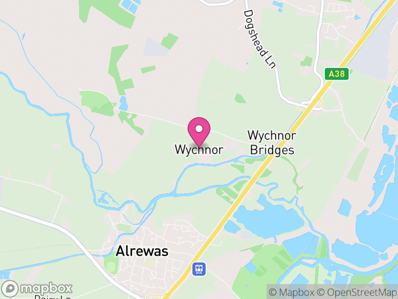Map of Wychnor, East Staffordshire