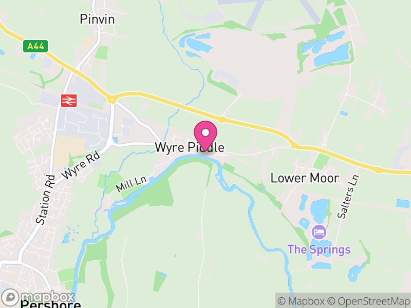 Map of Wyre Piddle, Wychavon